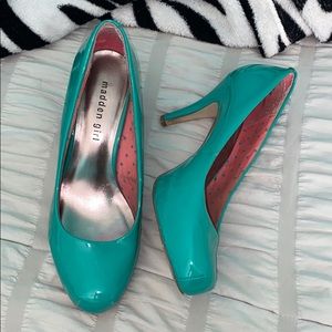 Madden Girl Turquoise Heels